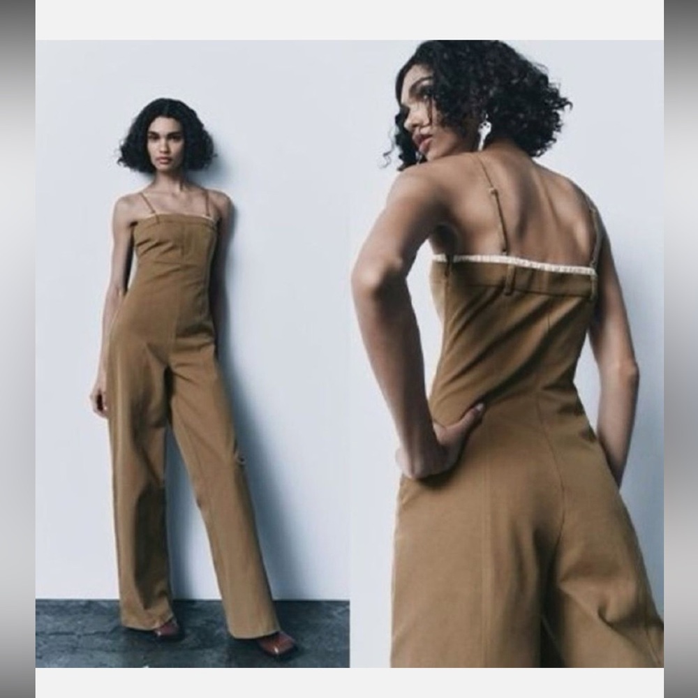 Zara Stylish Brown Jumpsuit